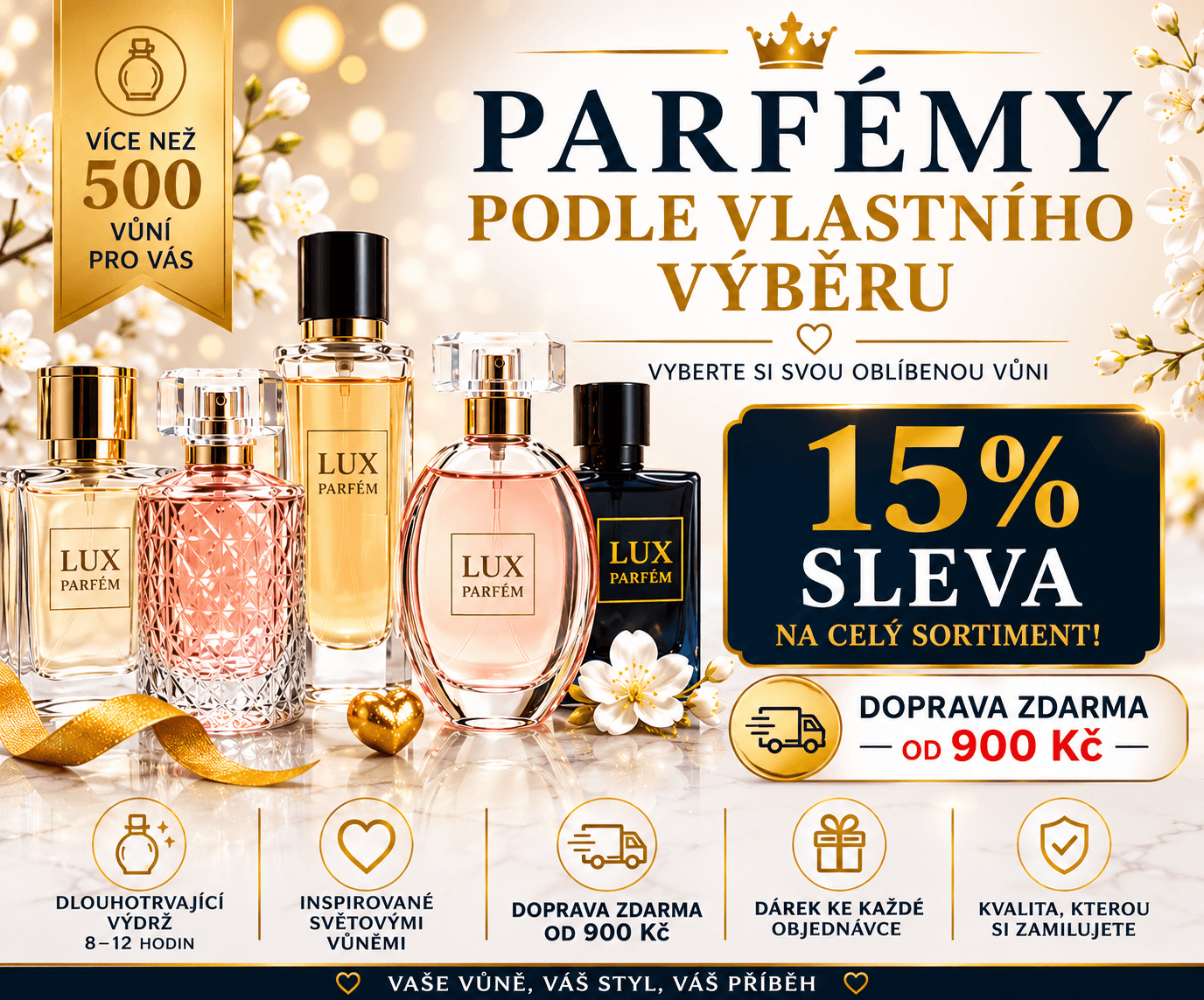 Vyber si 3 vůně podle svého vkusu Lux Parfum