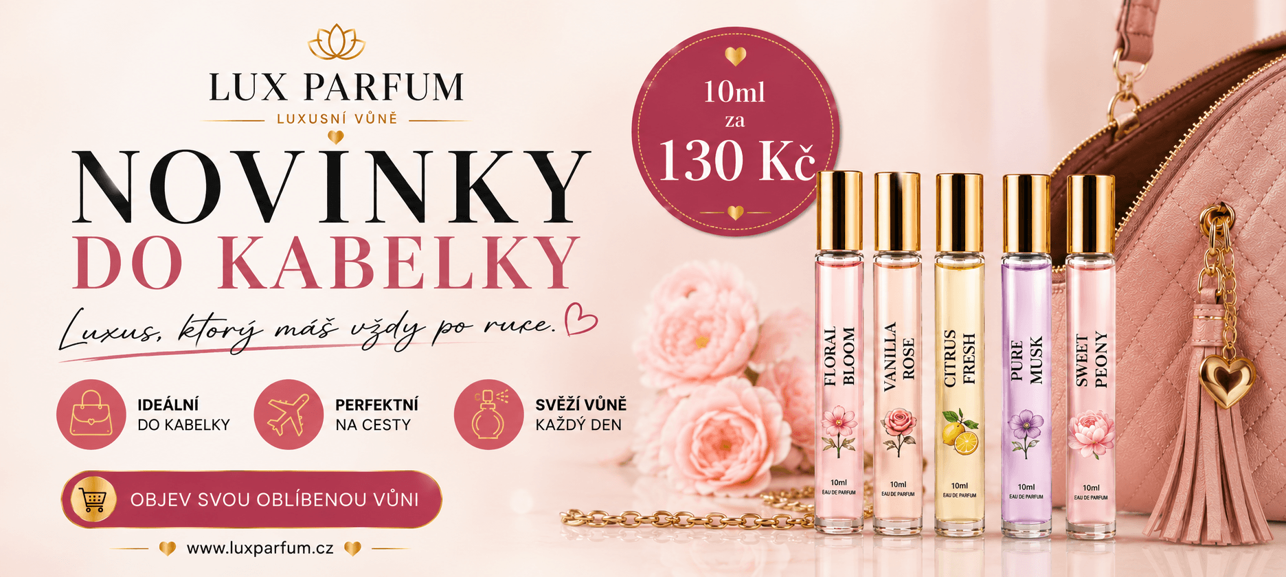 Novinky do kabelky – mini parfémy, které máte vždy po ruce
