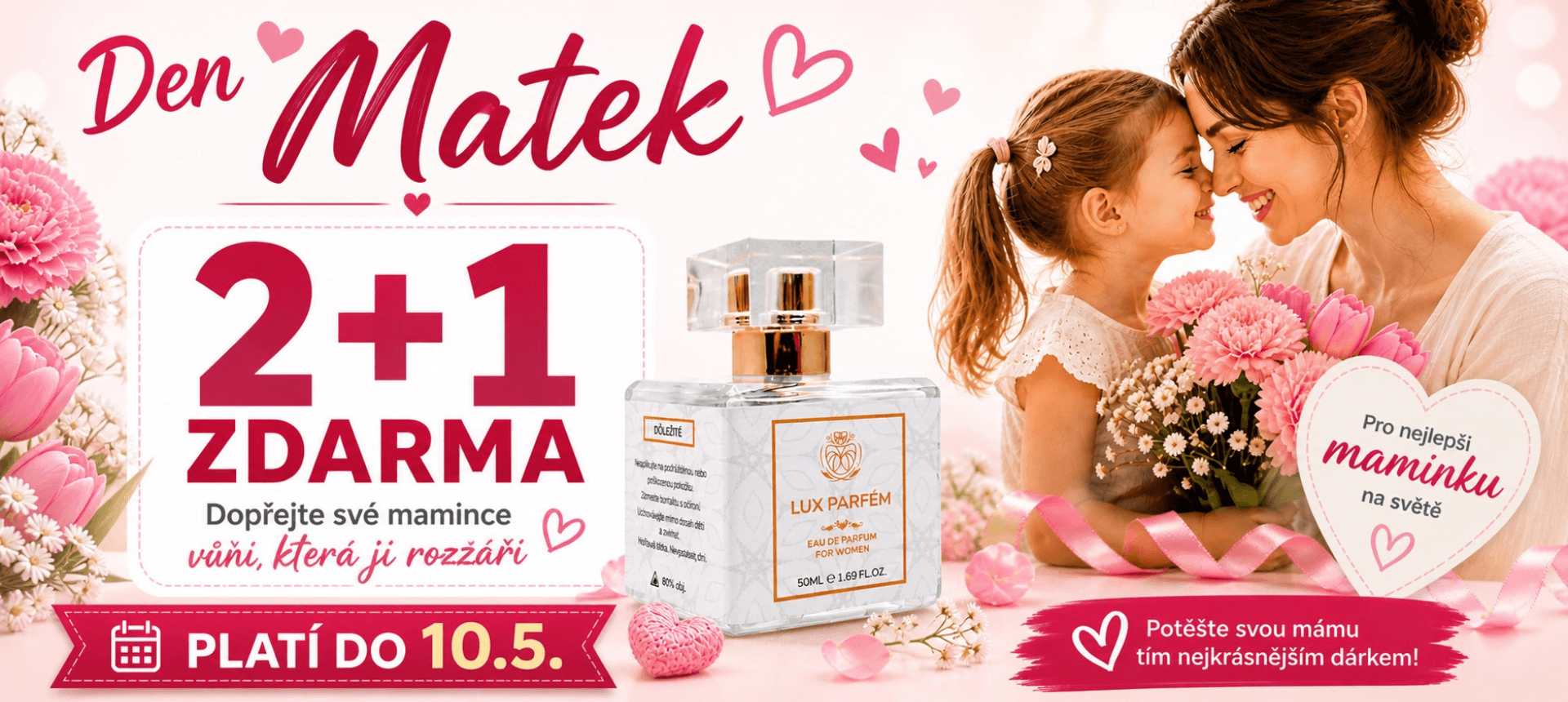 Parfémy 2+1 Zdarma na Den matek 🌸 Lux Parfum