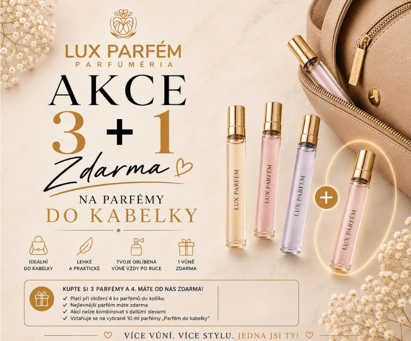 3+1 AKCE NA PARFÉMY DO KABELKY I Lux Parfum.cz