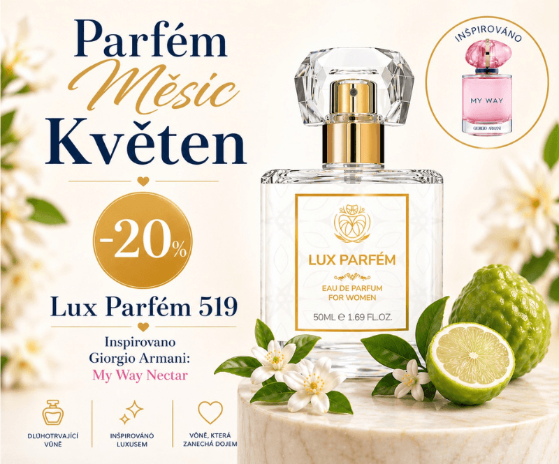 Parfém měsíce KVĚTEN Lux Parfum 519 – Inspirováno vůní My Way Nectar – Giorgio Armani