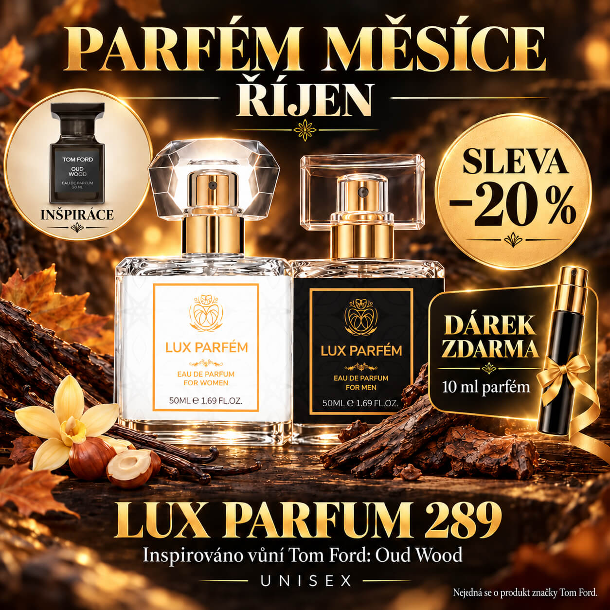 🍂 PARFÉM MĚSÍCE ŘÍJNA se slevou −20 %! ✨ luxparfum.cz