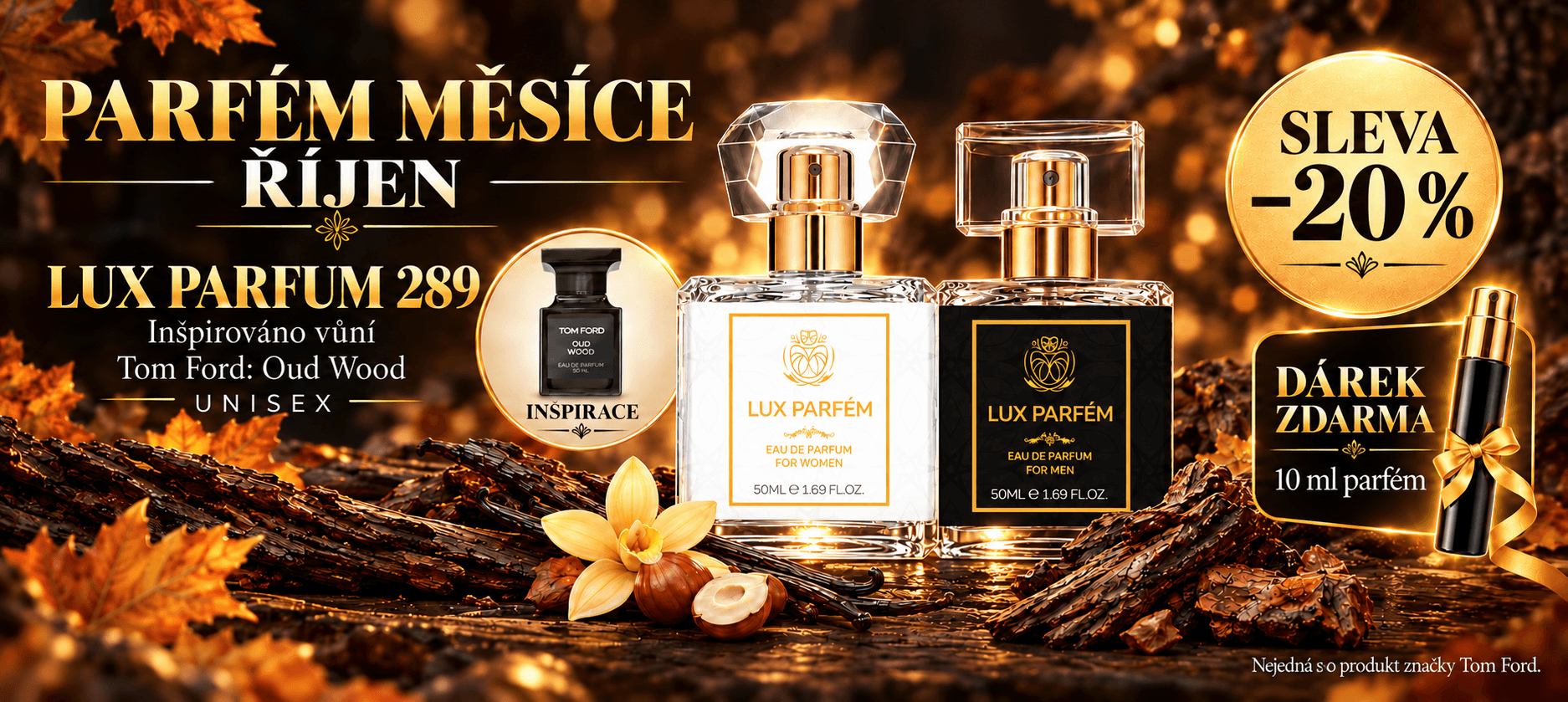🍂 PARFÉM MĚSÍCE ŘÍJNA se slevou −20 %! ✨ luxparfum.cz