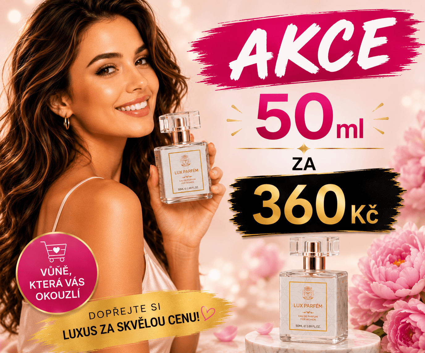 50ml Lux Parfum ZA 360 Kč – Luxusní vůně za cenu, která vás překvapí / Lux Parfum