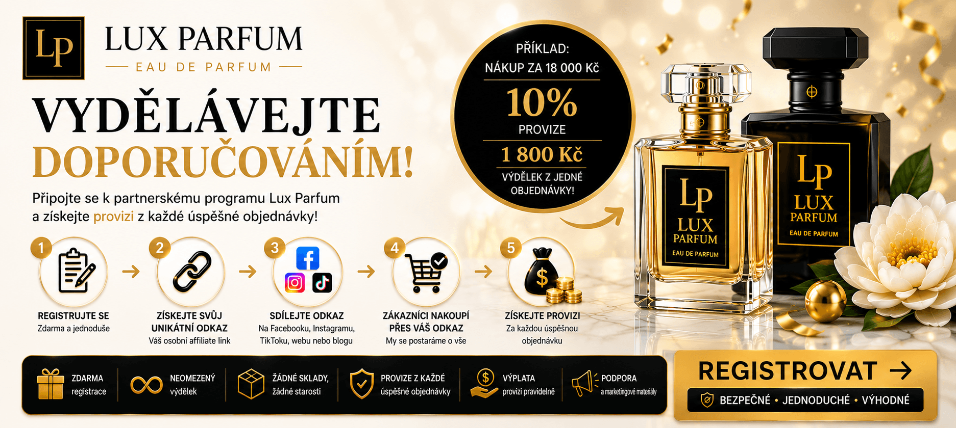 💰 VYDĚLÁVEJTE DOPORUČOVÁNÍM S LUX PARFUM!* 💰