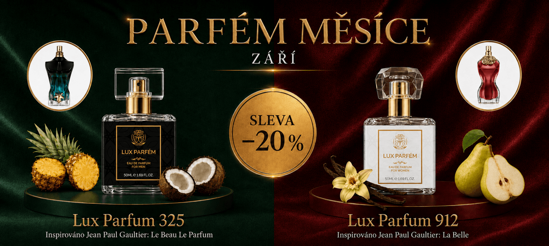 PARFÉMY MĚSÍCE ZÁŘÍ SE SLEVOU 20 %! / LUX PARFUM