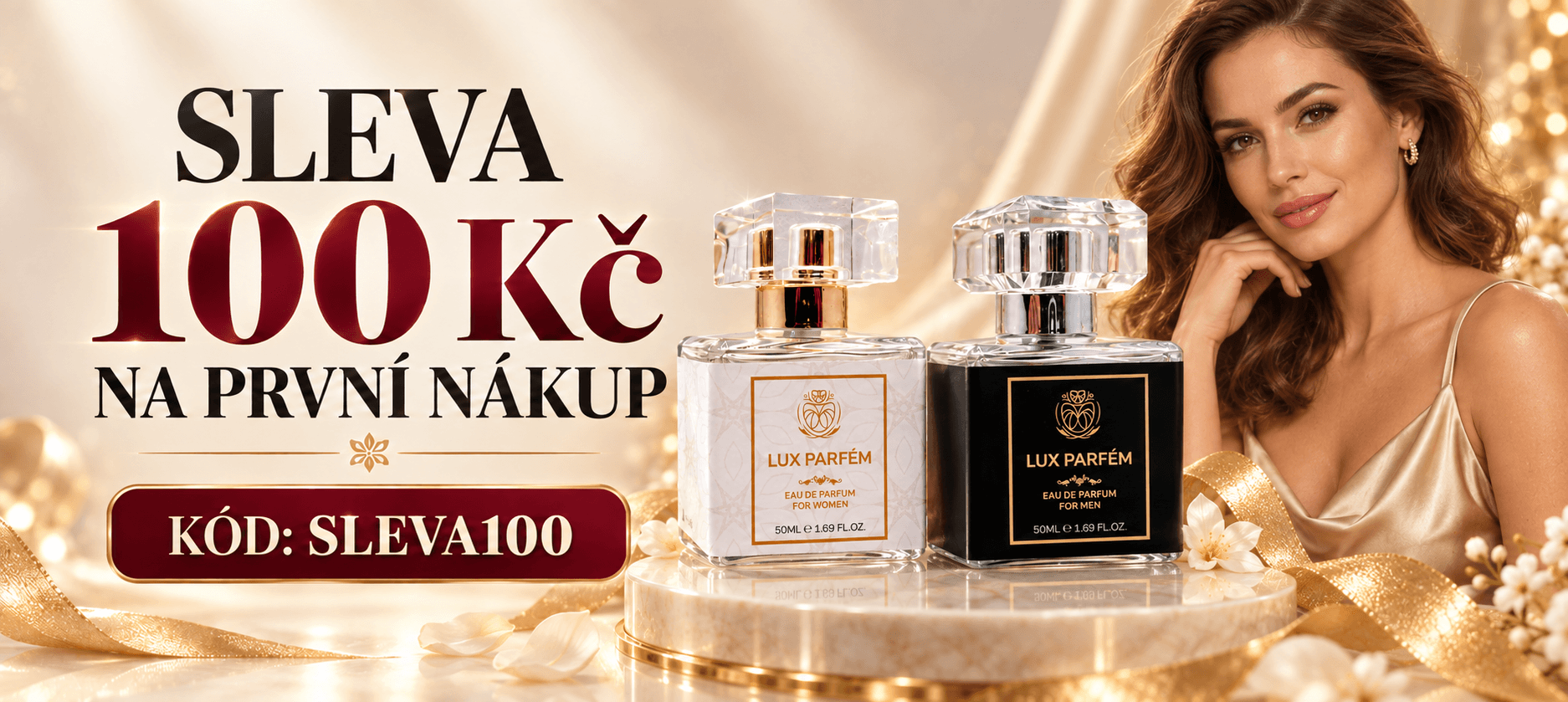 Zľava na prvý nákup 100Kč  / luxparfum.cz