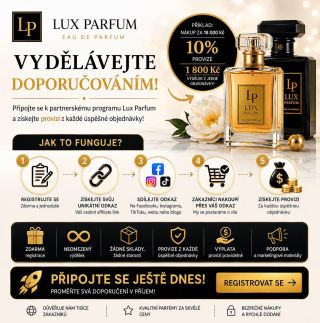 💰 VYDĚLÁVEJTE DOPORUČOVÁNÍM S LUX PARFUM!* 💰 Máte rádi parfémy a doporučujete je svým přátelům? Nyní můžete za svá...