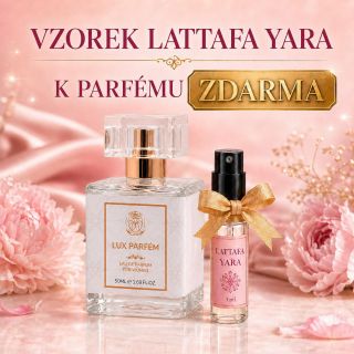 🎁 DÁREK K PARFÉMU ZDARMA! 🎁 Při nákupu parfému od nás získáte 3ml vzorek oblíbené vůně LATTAFA YARA zcela ZDARMA🌸 ✨ Více...