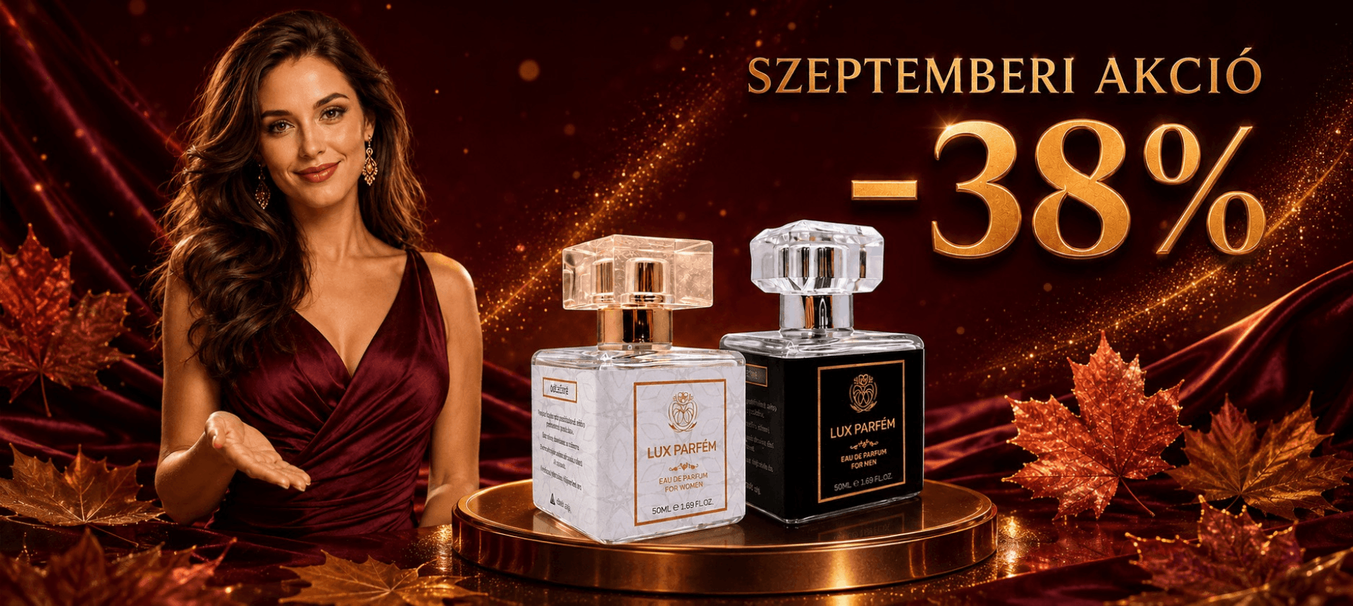SZEPTEMBERI AKCIÓ – MOST 38% KEDVEZMÉNNYEL! luxparfumok.hu