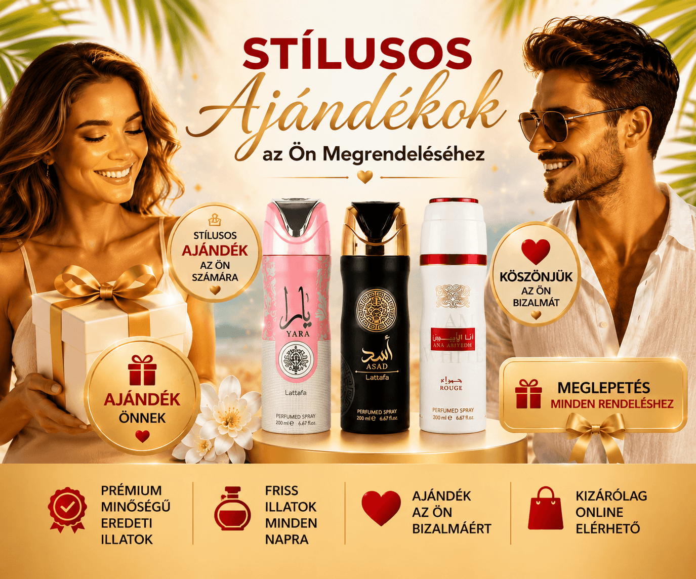 Ingyenes ajándékok a megrendelésekhez