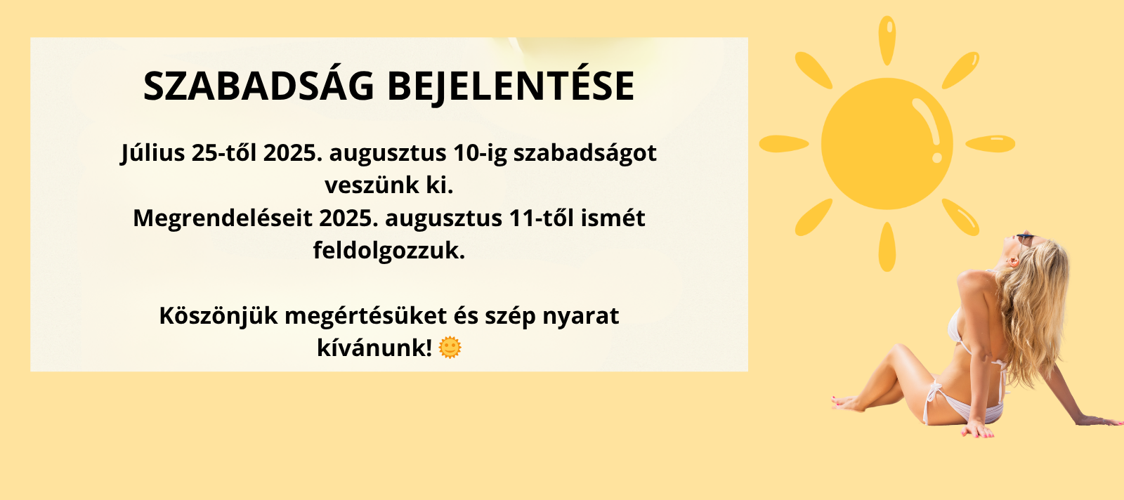 2025. augusztus 11-én szállítjuk