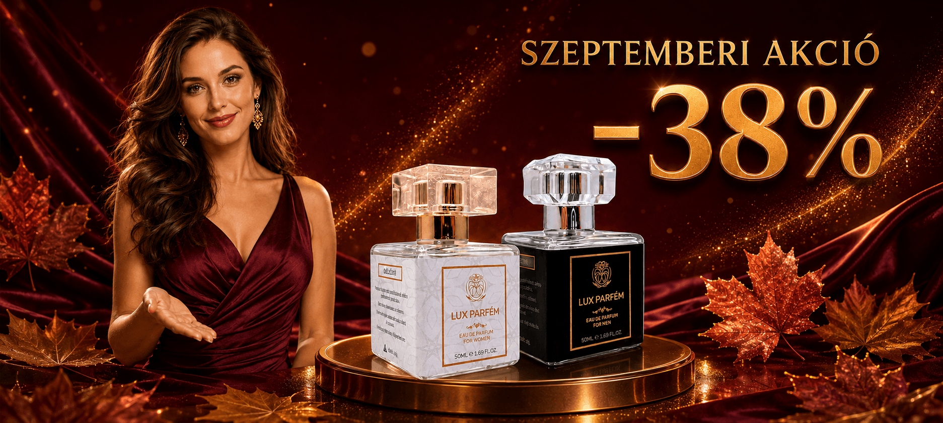 SZEPTEMBERI AKCIÓ – MOST 38% KEDVEZMÉNNYEL! luxparfumok.hu