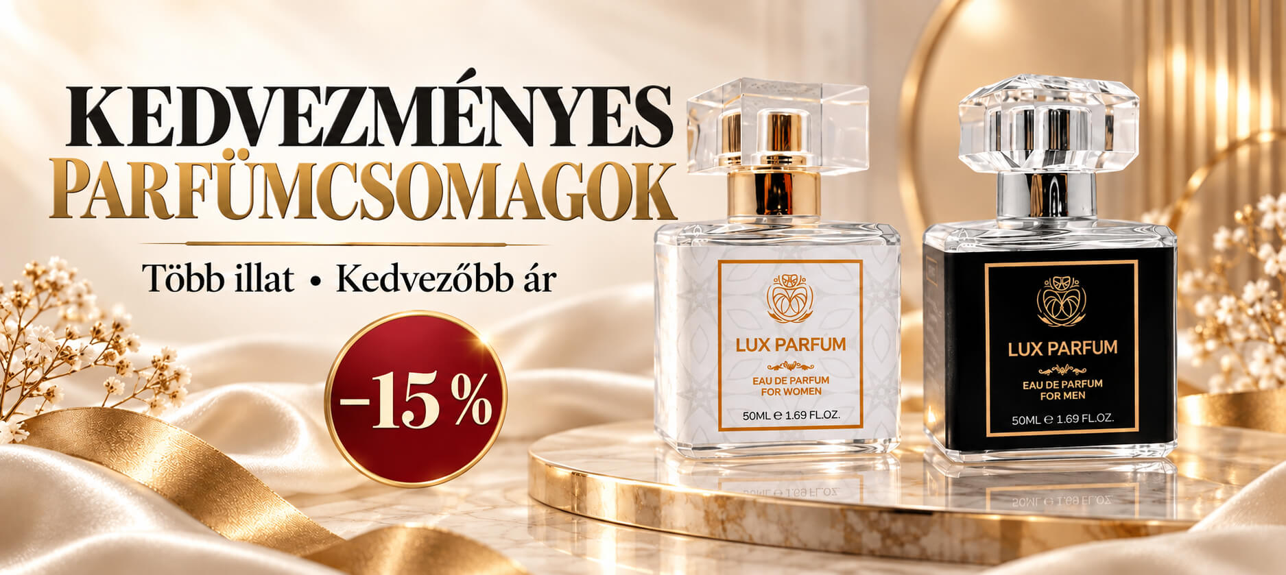 VÁLASSZON 3 ILLATOT SAJÁT ÍZLÉSE SZERINT Lux Parfumok