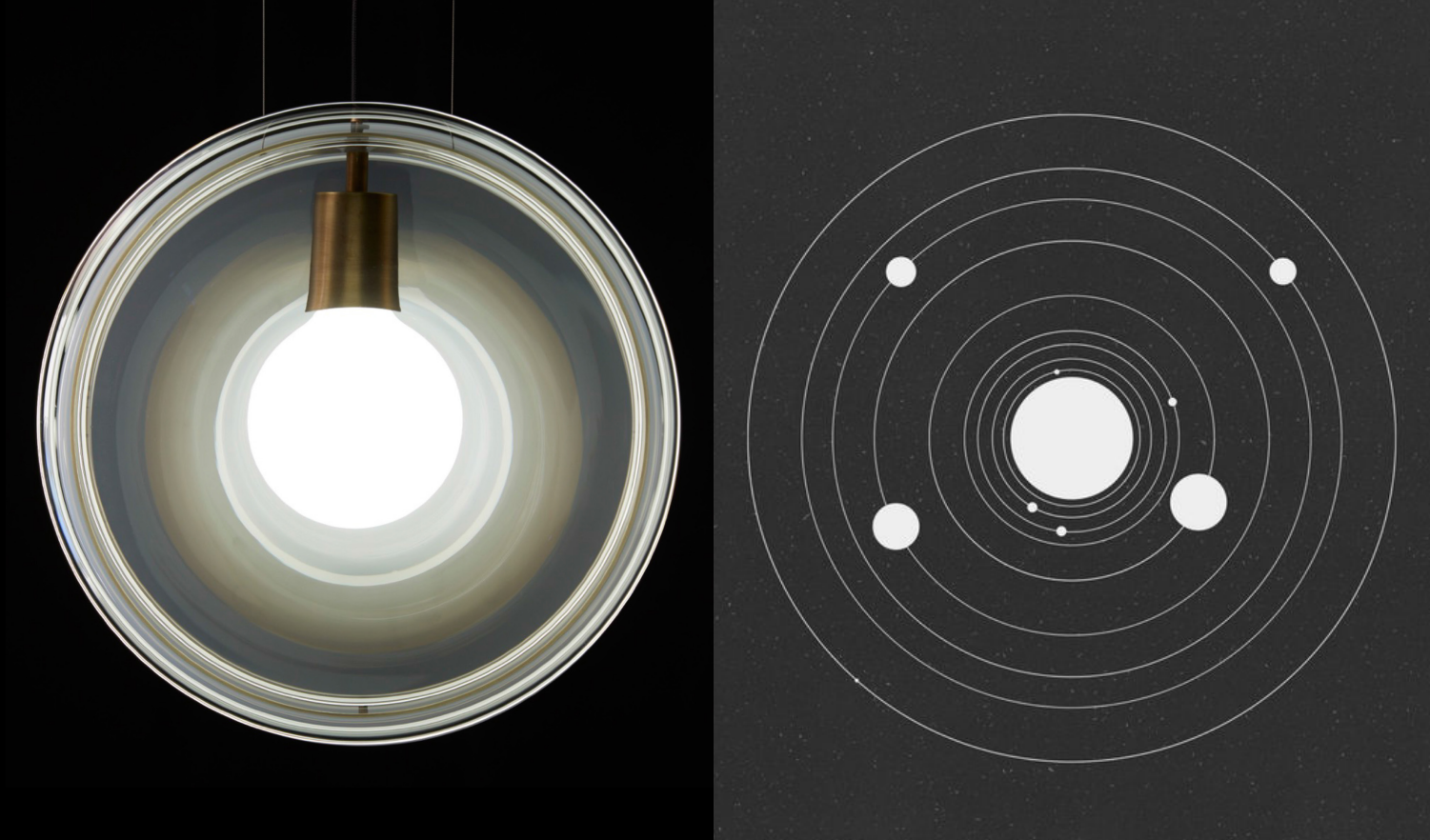 Křišťálové osvětlení Orbital, inspirované oběžnými dráhami nebeských těles