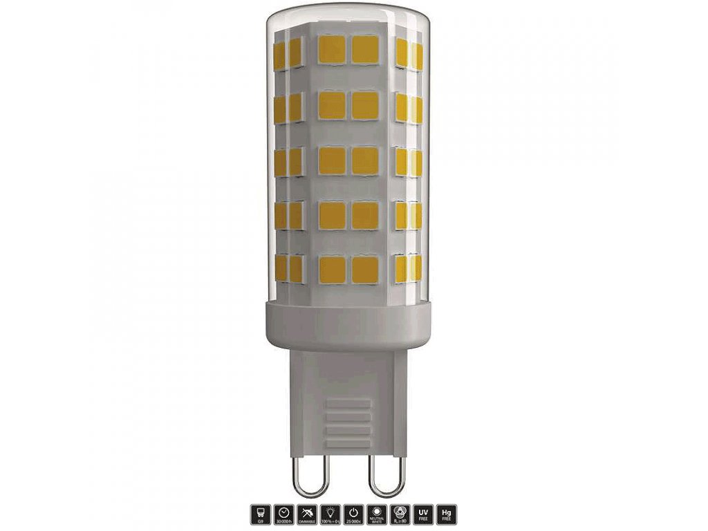 LED žárovka, 4,5W, barva denní bílá