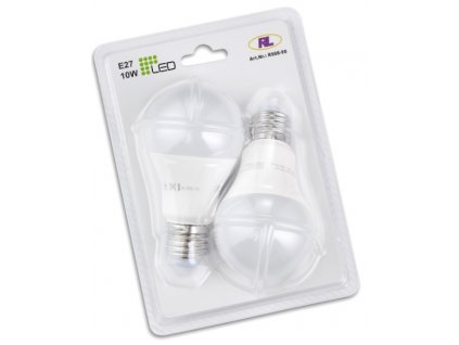 2x led Žárovka E27 RL 9W  3000K (teplá bílá) 806Lm