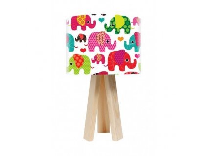 Dětská stolní lampička Rainbow Elephants, motiv barevní sloni