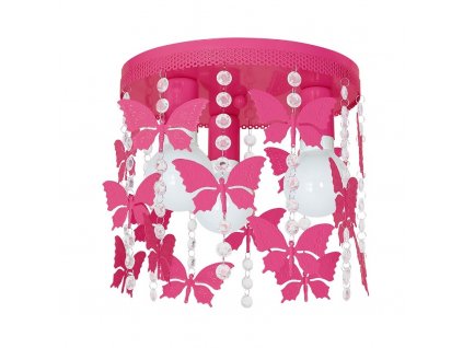 Dětské stropní svítidlo Milagro Angelica, růžový motýlci