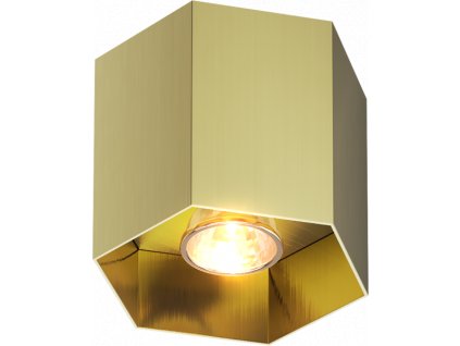 Stropní Svítidlo Polygon šestiúhelník v barvě zlatá