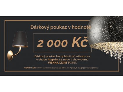 Luxprim Dárkový poukaz v hodnotě 2000 Kč