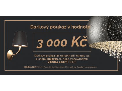 Dárkový poukaz v hodnotě 3000 Kč