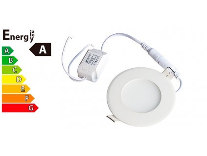 LED svítidlo zápustné kulaté, 3 W, barva denní bílá