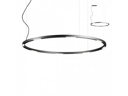 Závěsné LED svítidlo Redo UNION kruhové v černé barvě, 1200 mm