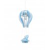 Dětské závěsné svítidlo Milagro Baloon, modré, horkovzdušný balón
