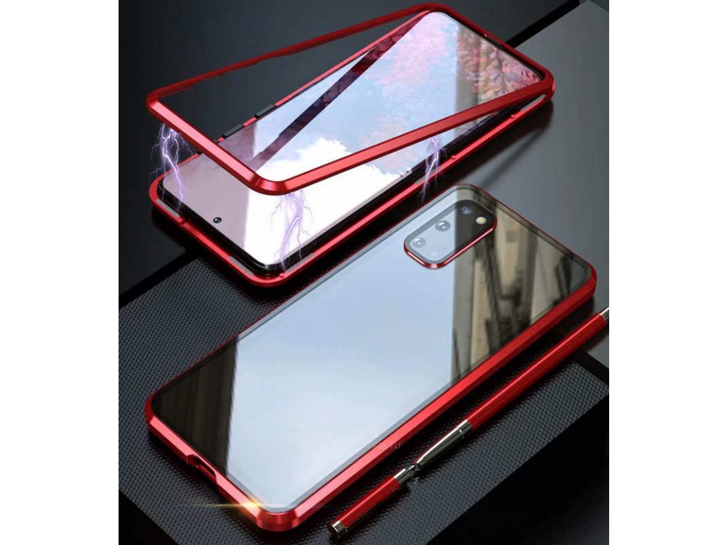 Magnetické púzdro Roybens Magnetic pre Huawei - Červené + darček ochranné  sklo a dotykové pero - Luxria