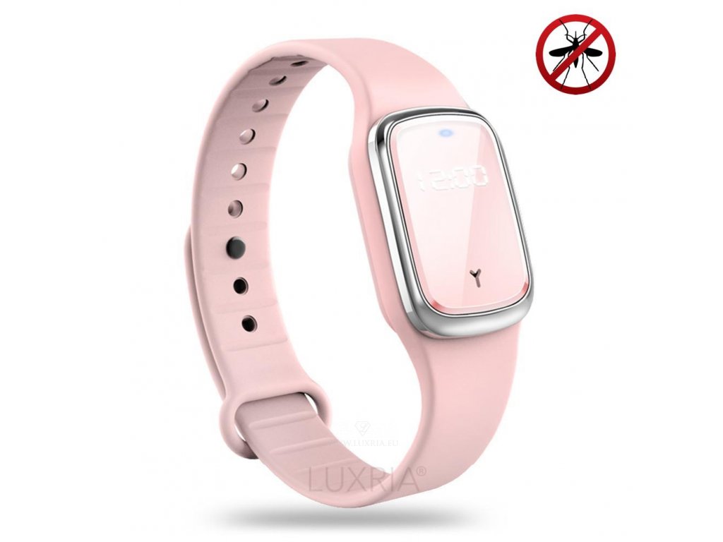Luxria Anti-Mosquito Watch - Ružové digitálne hodinky s odpudzovačom hmyzu  - Luxria