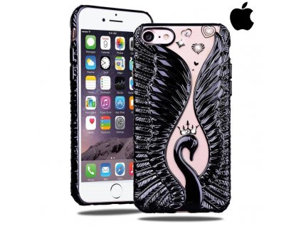 SHENGO Swan Čierna Labuď obal, kryt na iphone Luxria 1