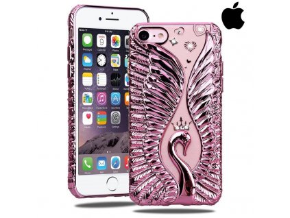 SHENGO Swan Ružová Labuď obal, kryt na iphone Luxria 1