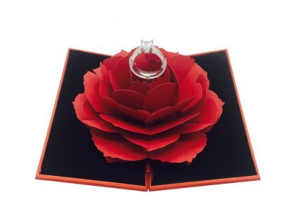 Darčeková krabička na prsteň Luxria Rose Box - Červená 1