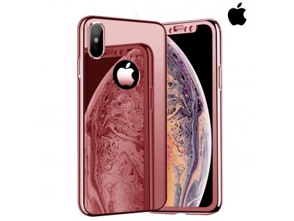 Celotelový zrkadlový ružový obal pre iPhone (1)