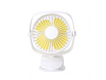 Luxria Lexie Fan - Biely prenosný nabíjateľný ventilátor