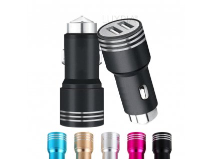 luxria car charge g100 2x usb adapter do auta 5 farieb 1