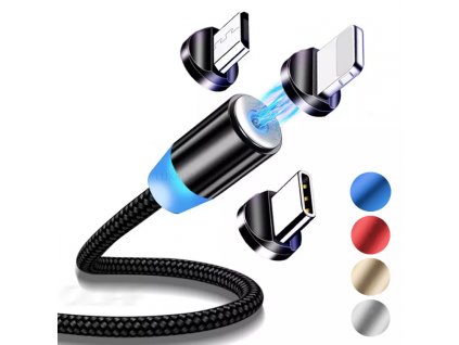 Luxria Led Magnetic Cable Magnetický USB kábel s tromi koncovkami 5