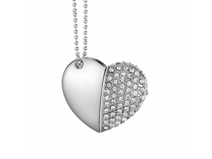 luxria heart diamond usb 16gb usb kluc v tvare sdrca zdobeny kamienkami 1