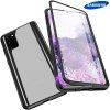 Luxria Double Glass Magnetic - Čierne presklené magnetické púzdro pre Samsung