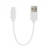 Micro USB kabel kratky biely 15cm : 20cm