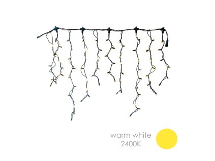 svetelne cencule 2x08m tepla biela cierny kabel