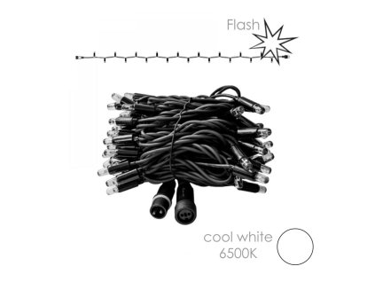 Svetelná reťaz 6m Biela 60 LED 6500k FLASH