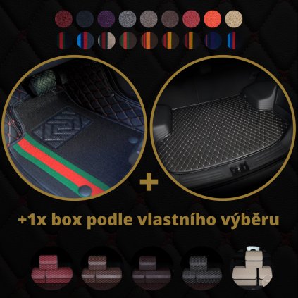 Dvouvrstvé luxusní autokoberce Dragonskin Elite set klasik + 1 x Box 18 barevných variantách