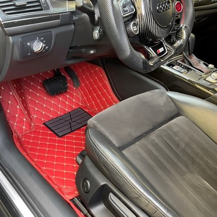 Luxusné autokoberce Dragonskin 14 farebných variant (Farba Farba kože : čierna / Farba šitia : Beige)