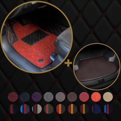 Dvojvrstvové luxusné autokoberce Dragonskin Elite set klasik 18 farebných variant
