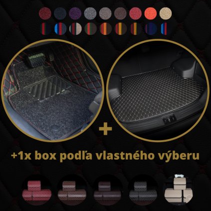 Dvojvrstvové luxusné autokoberce Dragonskin Elite set klasik + 1 x Box 18 farebných variant