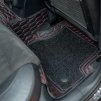 luxusné autokoberce dragonskin elite HEXA LINE (Farba 2.vrstvy Komfort - Malinová, Farba 1.vrstvy Hexa: Černa kůže- červená)