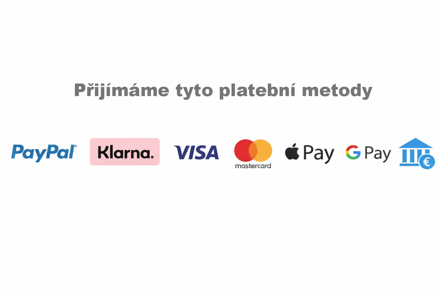 Přijímáme tyto platební metody