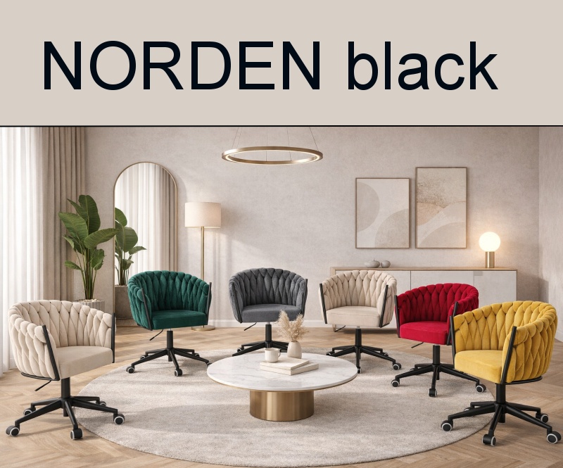 Stühle NORDEN BLACK VELOURS